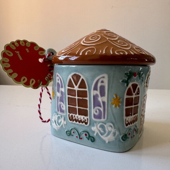 Ginger Ceramic Stoneware Sugar Bowl 3pc SET by Anthropologie NWT - Picture 8 of 10